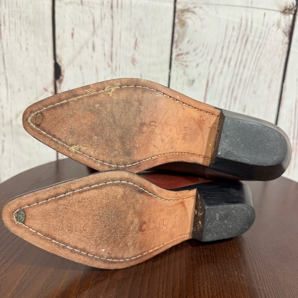 DINGO brown woven leather pointy women’s western boots Music Fest Ready! 9.5 GUC - Picture 6 of 16